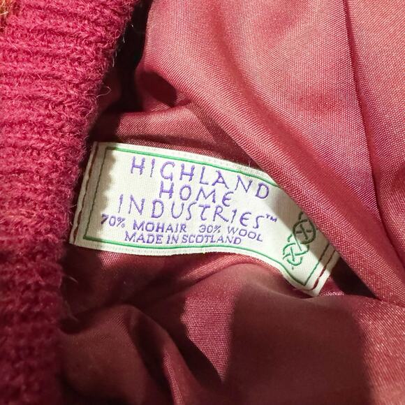 VINTAGE Highland Home Industries Mohair Wool Scottish Plaid TAM Hat - Picture 4 of 4